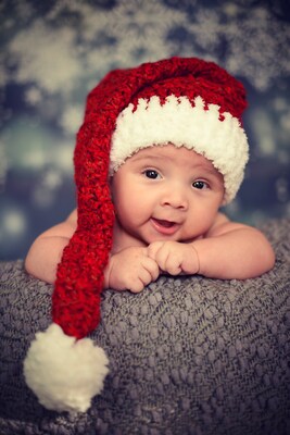 Fuzzy Baby Santa Hat - image5